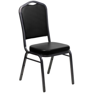 Flash Furniture Hercules Series Crown Back Stacking Banquet Chair w/ Black Vinyl - All