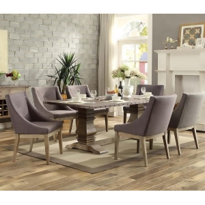 Homelegance Anna Claire 7 Piece Dining Room Set w/Curved Arm Chairs in Driftwood - All