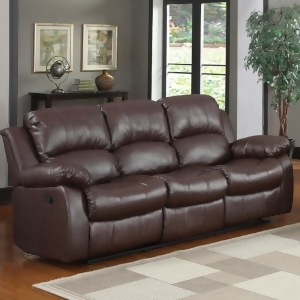Homelegance Cranley Double Reclining Sofa in Brown Leather - All