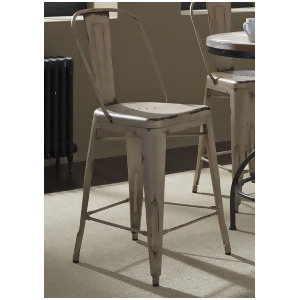 Liberty Furniture Vintage Bow Back Counter Chair in White - All