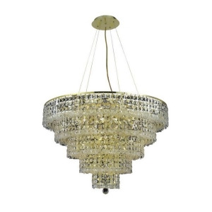 Lighting By Pecaso Chantal Collection Hanging Fixture D30in H22in Lt 17 Gold Fin - All