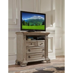 Homelegance Orleans Ii Tv Chest With Rubber Wood Top In Antique White Washed D - All