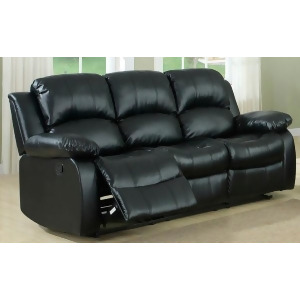 Homelegance Cranley Power Recliner Sofa In Black Bonded Leather Match - All
