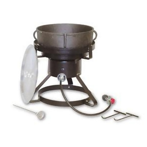 King Kooker 5 Gallon Jambalaya Cast Iron Pot and Cooker Package - All