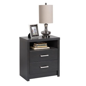 Prepac District Tall 2-Drawer Nightstand - All