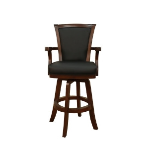 American Heritage Auburn Bar Stool in Suede w/ Black Leather - All