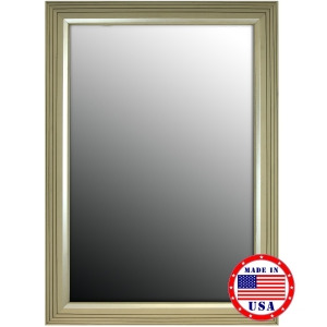 Hitchcock Butterfield Stepped Silver Petite Framed Wall Mirror - All