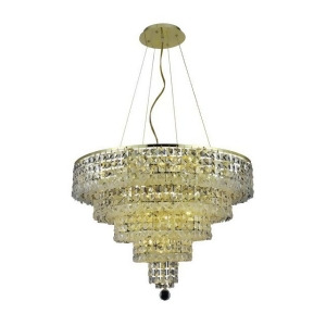 Lighting By Pecaso Chantal Collection Hanging Fixture D26in H20in Lt 14 Gold Fin - All