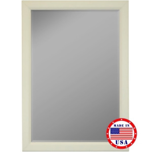 Hitchcock Butterfield White Satin Profile Edge Framed Wall Mirror - All