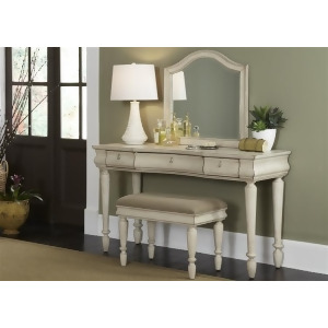 Liberty Furniture Rustic Traditions Vanity in Rustic White Finish - All
