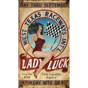 Red Horse Lady Luck Sign - All