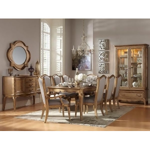 Homelegance Chambord Dining Table With 16 Leaf In Antique Gold - All