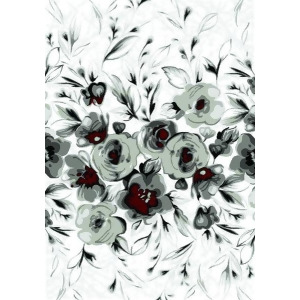 Kalora Platinum White/Grey/Red Rose Rug - All