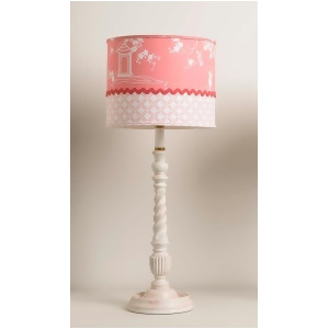 Yessica's Collection Blush Short Twist Lamp With Pagoda Divided Drum Shade - All