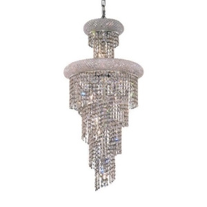 Lighting By Pecaso Adrienne Collection Hanging Fixture D16in H36in Lt 10 Chrome - All