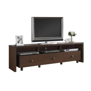 Techni Mobili 70 Inch Tv Stand w/ 3 Drawer in Hickory - All