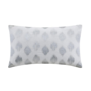 Ink Ivy Nadia Dot Embroidered Oblong Pillow In Silver - All