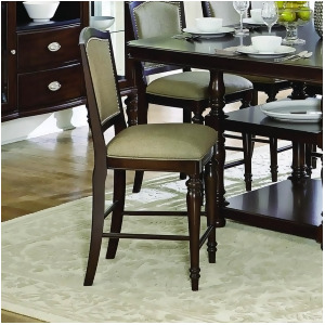 Homelegance Marston Upholstered Counter Height Chair in Espresso Set of 2 - All