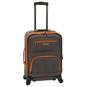 Rockland Charcoal Pasadena 19 Expandable Spinner Carry On - All