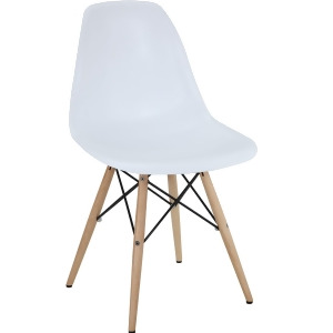 Modway Pyramid Dining Side Chair in White - All