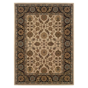 Linon Trio Traditional Rug In Ivory And Black 1'10 X 2'10 - All
