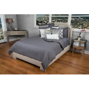Rizzy Home 1 Piece Duvet Cover In Charcoal And Charcoal - All