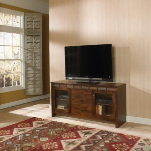 Sunny Designs Santa Fe Tv Console with Game Drawer In Dark Chocolate - All