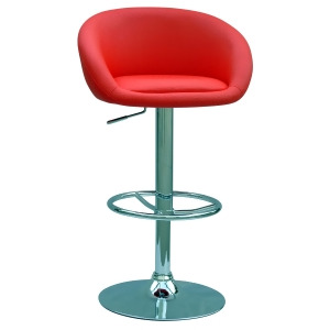 Chintaly 0380 Pneumatic Gas Lift Adjustable Height Swivel Stool In Red - All