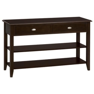 Jofran 1030-4 Sofa/Media Table w/ 2 Drawers 2 Shelves Oval Brushed Nickel Ha - All