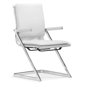 Zuo Lider Plus Conference Office Chair in White Set of 2 - All