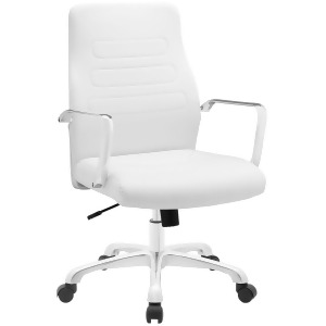 Modway Depict Mid Back Aluminum Office Chair In White - All