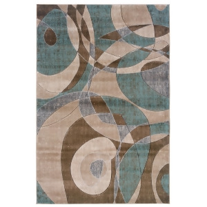 Linon Milan Rug In Brown And Turquoise 1.10 x 2.10 - All