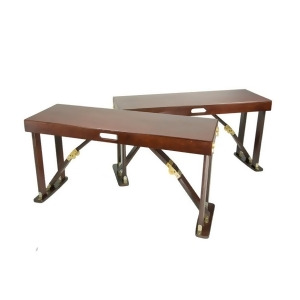 Spiderlegs B3813-m and Crafted Folding Bench Set of 2 in Mahogany - All