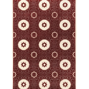 Linon Prisma Rug In Red And White 2'x3' - All