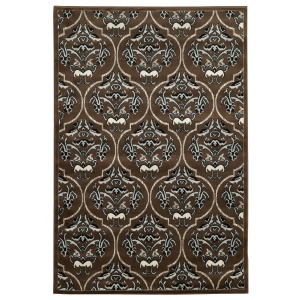 Linon Elegance Rug In Brown And Ivory 2' X 3' - All