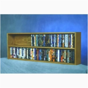 Wood Shed Solid Oak Wall or Shelf Mount Dvd/vhs tape/Book Cabinet - All