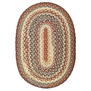 Homespice Biscotti Braided Oval Rug - All