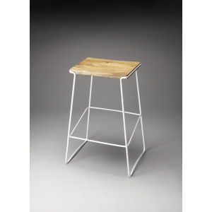 Butler Butler Loft Parrish Bar Stool In Wood And Metal In White - All