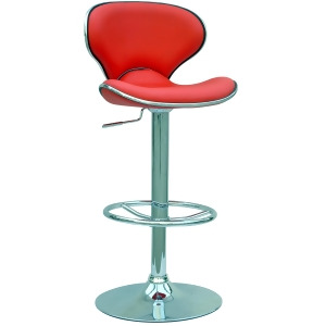 Chintaly 0364 Pneumatic Gas Lift Adjustable Height Swivel Stool In Red - All