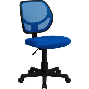 Flash Furniture Mid-Back Blue Mesh Task Chair Computer Chair Wa-3074-bl-gg - All