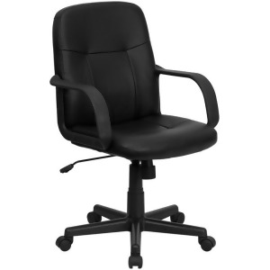 Flash Furniture Mid-Back Black Glove Vinyl Executive Office Chair H8020-gg - All