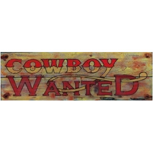 Red Horse Cowboy Wanted Sign - All