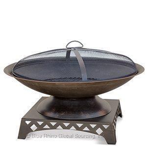 Uniflame Oil Rubbed Bronze Wood Outdoor Firebowl - All