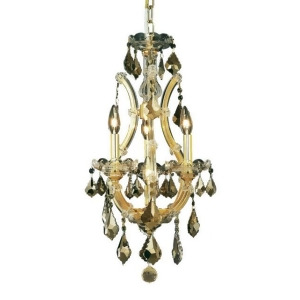 Lighting By Pecaso Karla Collection Hanging Fixture D12in H22in Lt 3 1 Gold Fini - All