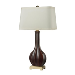 Dimond Lighting 34 Fluted Ceramic Table Lamp In Red Glaze - All