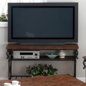 Jofran 772-4 Rutledge Sofa/ Media Table w/ Wooden Metal Slat Shelves in Distre - All