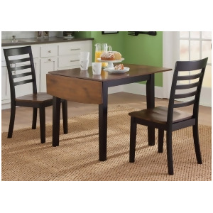 Liberty Furniture Cafe 3 Piece Drop Leaf Dining Room Set in Black Cherry - All