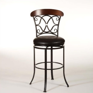 Hillsdale Dundee Swivel Counter Stool in Dark Coffee - All