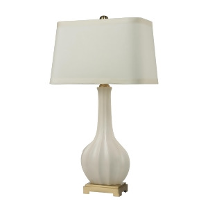 Dimond Lighting 34 Fluted Ceramic Table Lamp In White Glaze - All