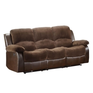 Homelegance Cranley Double Reclining Sofa in Brown Microfiber - All